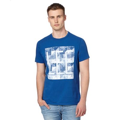 Blue logo crew neck t-shirt